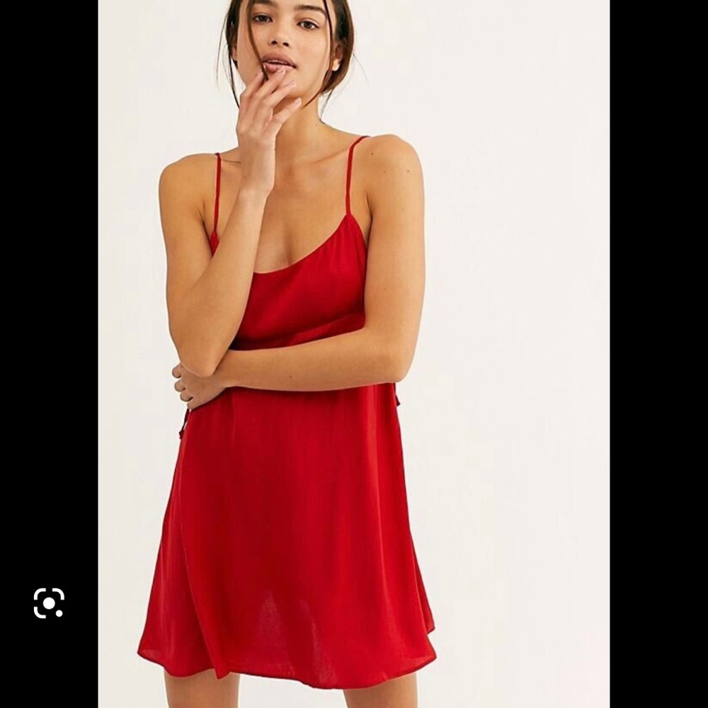 Red Free People Intimates mini dress